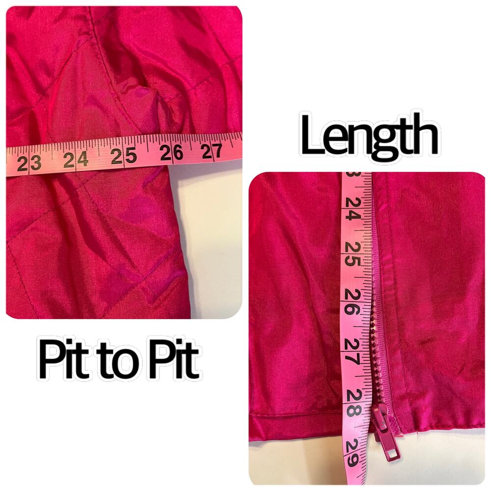 Vintage 90s Wear 2B Seen Pink & Orange Nylon Windbreaker Zip Jacket Women Sz 1X - Picture 9 of 9